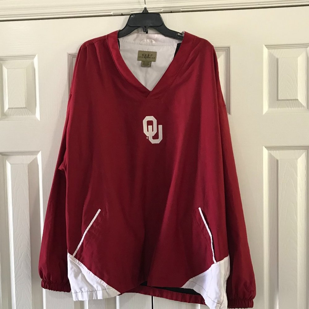 OKLAHOMA SOONERS MEN'S PULLOVER WINDBREAKER XXL
